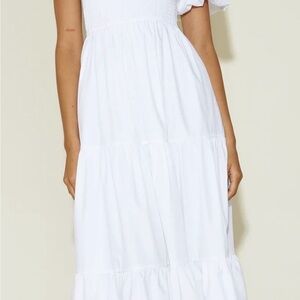 Entro White Smocked Boutique Dress